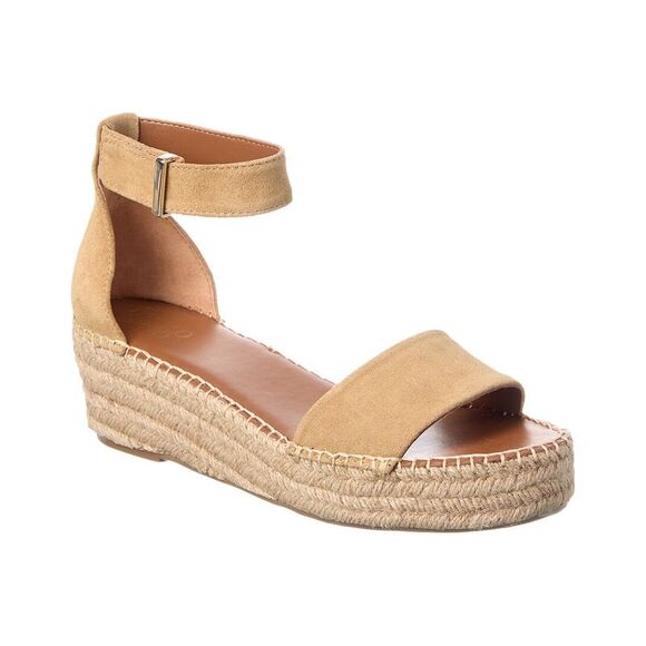 Franco Sarto Shoes - Franco Sarto Pela Sandstone Suede & Canvas Sandal, Beige
